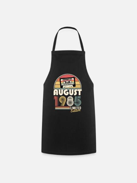 Agosto 1985 Vintage Birthday Gift - Grembiule da cucina - nero