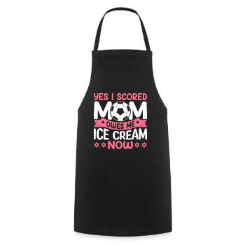 Oui, j’ai marqué des buts drôles de joueurs de football - Tablier de cuisine - noir - Devant - AI Model Male 185 dark (185cm)