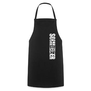 Sommelier Wine Drinking Tasting - Kochschürze - Schwarz - Vorne - AI Model Male 185 dark (185cm)