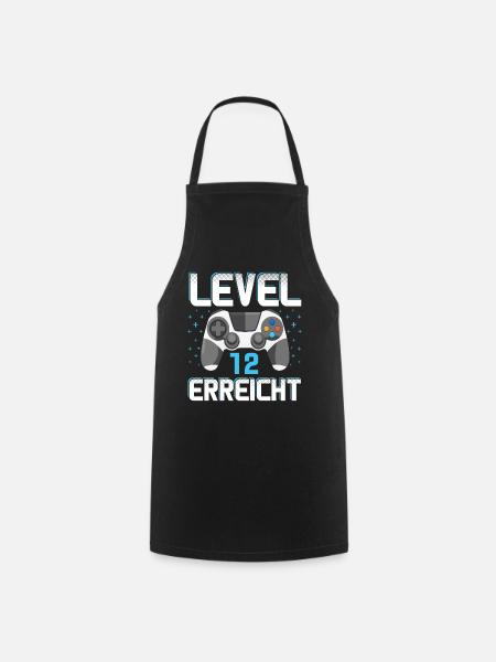 Level 12 Erreicht Gamer - Kochschürze - Schwarz