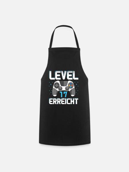 Level 17 Erreicht Gamer - Kochschürze - Schwarz