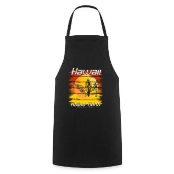 Triathlon Coucher de soleil Kailua Kona Hawaii - Tablier de cuisine - noir - Devant - AI Model Male 185 dark (185cm)