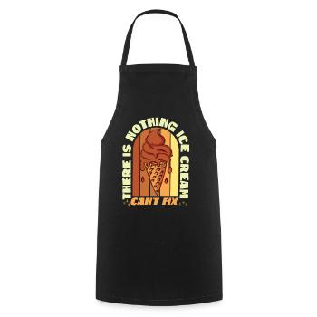 Ice Cream Cone Retro There Is - Cooking Apron - black - Front - AI Model Male 185 dark (185cm)