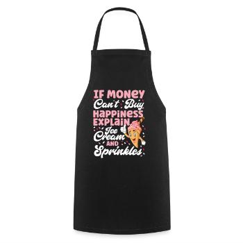 Ice Cream Cone If Money Can't Buy - Kochschürze - Schwarz - Vorne - AI Model Male 185 dark (185cm)