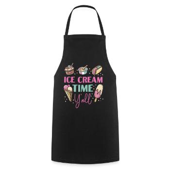 Ice Cream Cone Popsicle Ice Cream - Kochschürze - Schwarz - Vorne - AI Model Male 185 dark (185cm)