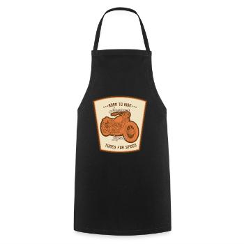 Bikers, motorcyclists - Cooking Apron - black - Front - AI Model Male 185 dark (185cm)