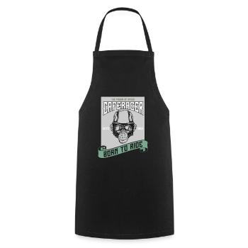Bikers, motorcyclists - Cooking Apron - black - Front - AI Model Male 185 dark (185cm)