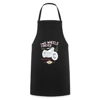 Bikers, motorcyclists - Cooking Apron - black - Front - AI Model Male 185 dark (185cm)