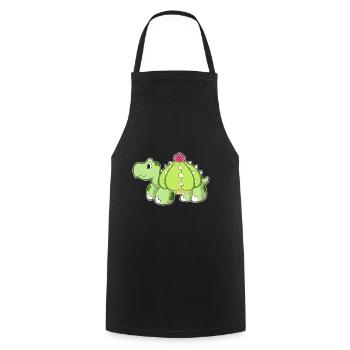 Turtle Cactus - Cooking Apron - black - Front - AI Model Male 185 dark (185cm)