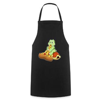Turtle Pizza - Cooking Apron - black - Front - AI Model Male 185 dark (185cm)