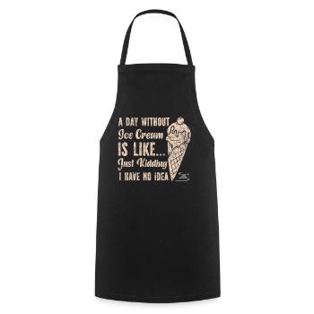Ice Cream Cone Vintage A Day - Cooking Apron - black - Front - AI Model Male 185 dark (185cm)