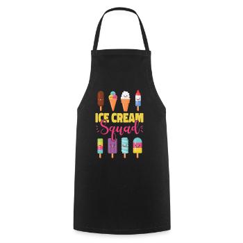 Ice Cream Team Cone Popsicle Ice - Kochschürze - Schwarz - Vorne - AI Model Male 185 dark (185cm)