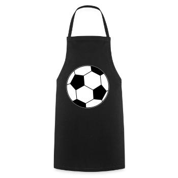 Fußball Ball  - Kochschürze - Schwarz - Vorne - AI Model Male 185 dark (185cm)