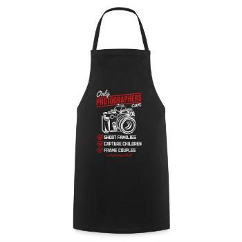 Photography Camera Photographer Funny Photo - Cooking Apron - black - Front - AI Model Male 185 dark (185cm)