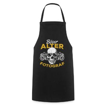 Fotografen Fotograf Kamera Fotografie Böser Alter - Kochschürze - Schwarz - Vorne - AI Model Male 185 dark (185cm)