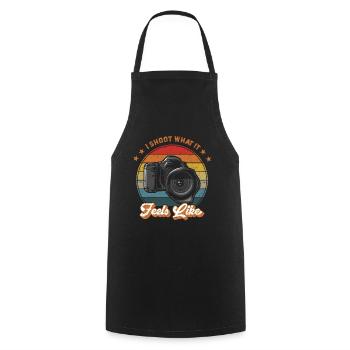 Photography lovers I photograph as it should be - Cooking Apron - black - Front - AI Model Male 185 dark (185cm)