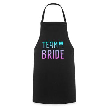 team bride - Kochschürze - Schwarz - Vorne - AI Model Male 185 dark (185cm)