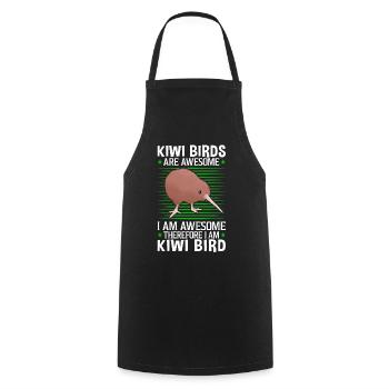 Kiwi bird is fantastic New Zealand bird - Cooking Apron - black - Front - AI Model Male 185 dark (185cm)