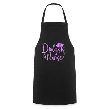 Dialysis Technician Nephrology Dialysis Gift - Cooking Apron - black - Front - AI Model Male 185 dark (185cm)