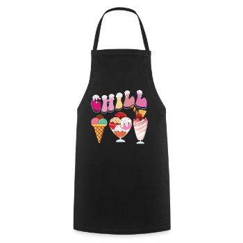 Ice Cream Cone Chill - Kochschürze - Schwarz - Vorne - AI Model Male 185 dark (185cm)