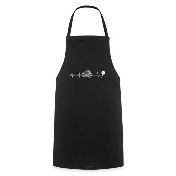 Fotografie Heartbeat Weinkamera Fotograf Heartbeat - Kochschürze - Schwarz - Vorne - AI Model Male 185 dark (185cm)