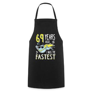 69 Years Ago I Was The Fastest 69. Geburtstag - Kochschürze - Schwarz - Vorne - AI Model Male 185 dark (185cm)