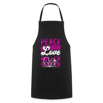 Roller Coaster Girl Vintage Peace - Cooking Apron - black - Front - AI Model Male 185 dark (185cm)