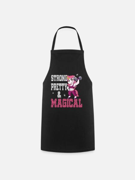 Strong Pretty and Magical - Kochschürze - Schwarz