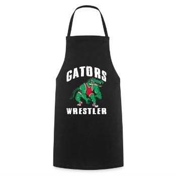 Crocodile Alligator Wrestling Reptile Cadeau - Tablier de cuisine - noir - Devant - AI Model Male 185 dark (185cm)