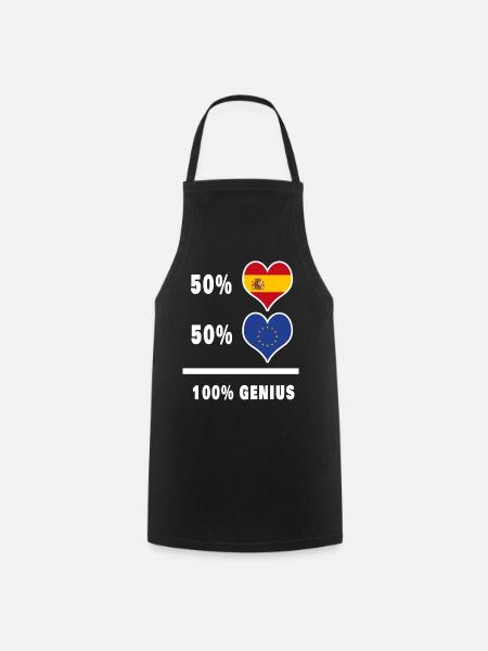 L'Europe et l'Espagne génie / cadeau - Tablier de cuisine - noir