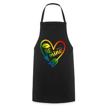t-shirt de la Saint-Valentin soit le mien Saint-Valentin - Tablier de cuisine - noir - Devant - AI Model Male 185 dark (185cm)