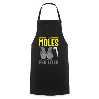 Zwei Maulwürfe pro Liter Maulwurfsflüsterer Wissen - Kochschürze - Schwarz - Vorne - AI Model Male 185 dark (185cm)