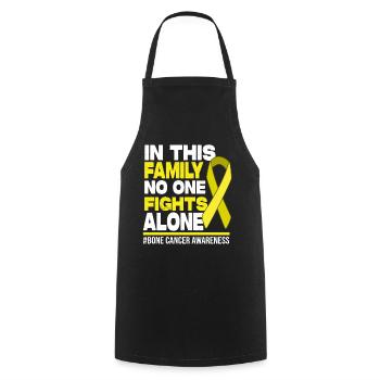 No One Fights Alone Family - Bone Cancer Awareness - Cooking Apron - black - Front - AI Model Male 185 dark (185cm)
