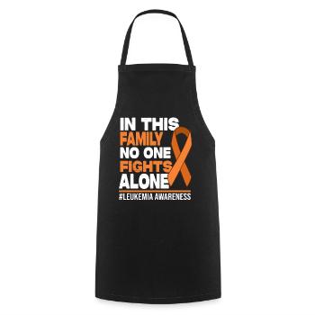 No One Fights Alone Family - Leukemia Awareness - Cooking Apron - black - Front - AI Model Male 185 dark (185cm)