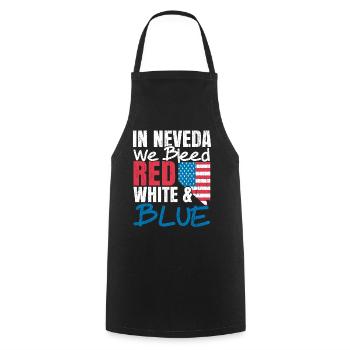 In Nevada we bleed white and blue USA America - Cooking Apron - black - Front - AI Model Male 185 dark (185cm)