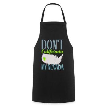Ne pas Californie Mon Nevada USA Amérique Nevadan - Tablier de cuisine - noir - Devant - AI Model Male 185 dark (185cm)