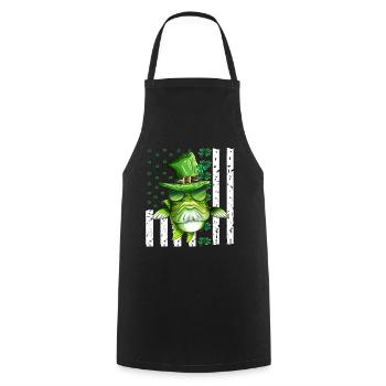 Vacances St Patrick Costume Déguisement Pêcheur - Tablier de cuisine - noir - Devant - AI Model Male 185 dark (185cm)