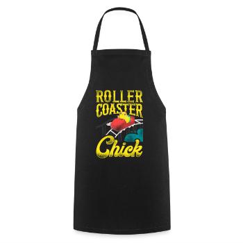 montagnes russes fille poulet - Tablier de cuisine - noir - Devant - AI Model Male 185 dark (185cm)