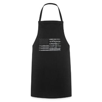 USA Vintage Voilier - Tablier de cuisine - noir - Devant - AI Model Male 185 dark (185cm)