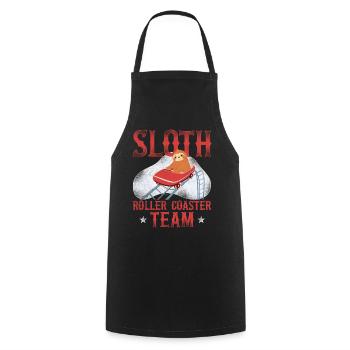 Roller Coaster Sloth Vintage Sloth - Cooking Apron - black - Front - AI Model Male 185 dark (185cm)