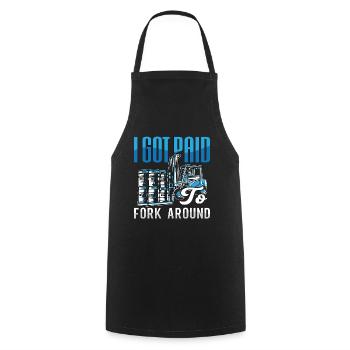 Forklift Driver Forklift Logistician Gift - Cooking Apron - black - Front - AI Model Male 185 dark (185cm)
