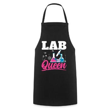 Laboratory Queen Biologist Science Teacher Biolog - Cooking Apron - black - Front - AI Model Male 185 dark (185cm)