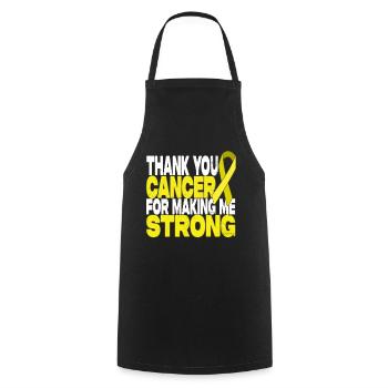 Thank You Cancer For Making Me Strong - Cooking Apron - black - Front - AI Model Male 185 dark (185cm)