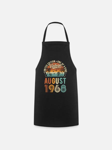 Édition limitée Août 1968 Cadeau d’anniversaire - Tablier de cuisine - noir