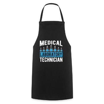 Chemistry Laboratory Laboratory Technician Science Gift - Cooking Apron - black - Front - AI Model Male 185 dark (185cm)
