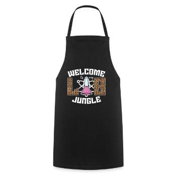 Laboratory Technician Lab Jungle Science Gift - Cooking Apron - black - Front - AI Model Male 185 dark (185cm)