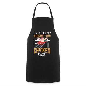 Scooter Coaster Je suis silencieusement - Tablier de cuisine - noir - Devant - AI Model Male 185 dark (185cm)