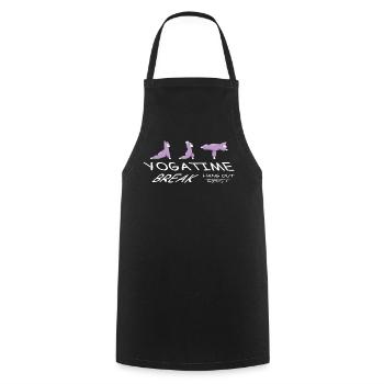 Temps de Yoga Lama - Tablier de cuisine - noir - Devant - AI Model Male 185 dark (185cm)