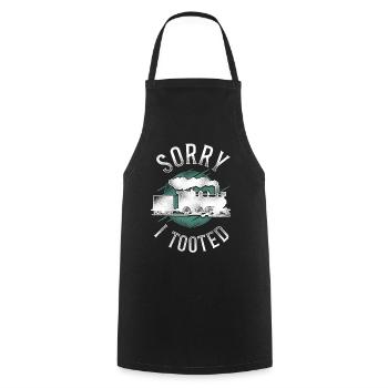 Steam Train Driver Trainspotting - Cooking Apron - black - Front - AI Model Male 185 dark (185cm)