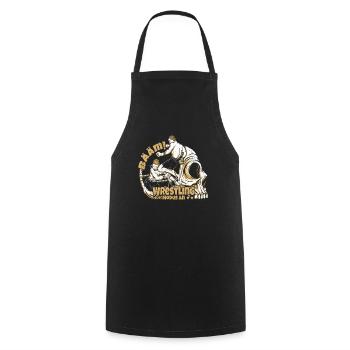 Wrestling Fighter Wrestler Bääm Wrestling Mode An - Cooking Apron - black - Front - AI Model Male 185 dark (185cm)